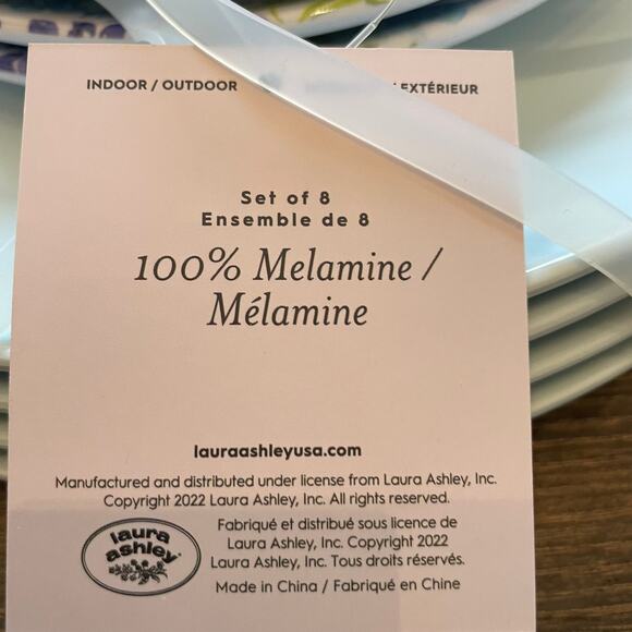 NEW The Farmhouse-Rachel Ashwell 8pc Melamine 4 Dinner/4 Salad Easter Plate Set - Picture 5 of 5